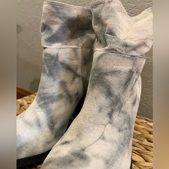 JEFFREY CAMPBELL Roswell Suede heeled ankle boots NWOT🩶🤍 - Picture 4 of 8